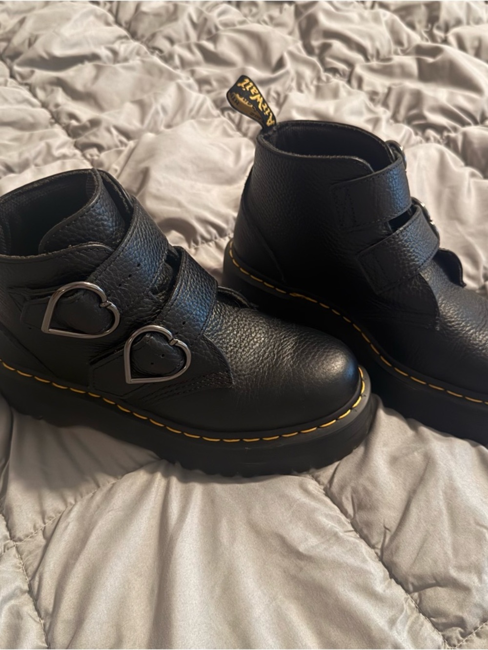 Dr. Martens Devon Heart Leather Platform Boots